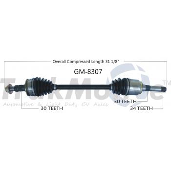 TrakMotive GM8307 CV Axle Shaft product image 1 of 3