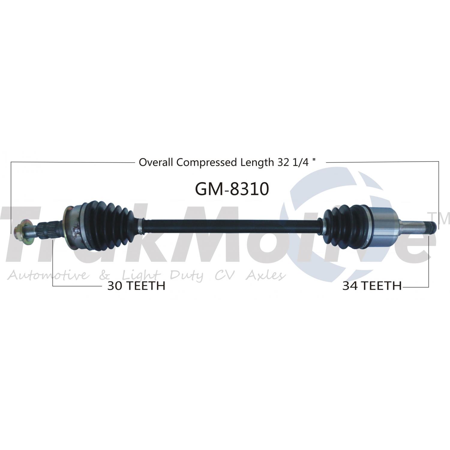 TrakMotive GM8310 CV Axle Shaft product image 1 of 3