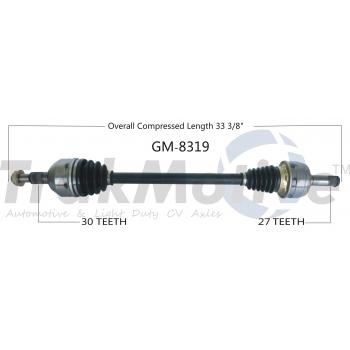 TrakMotive GM8319 CV Axle Shaft product image 1 of 3