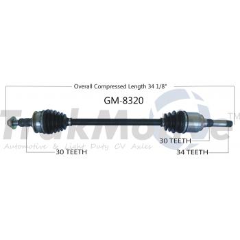 TrakMotive GM8320 - CV Axle Shaft TrakMotive GM8320 CV Axle Shaft product image 1 of 3
