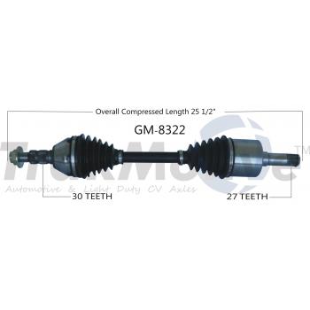 TrakMotive GM8322 CV Axle Shaft product image 1 of 3