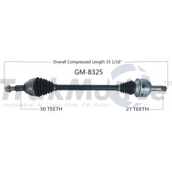 TrakMotive GM8325 CV Axle Shaft product image 1 of 3