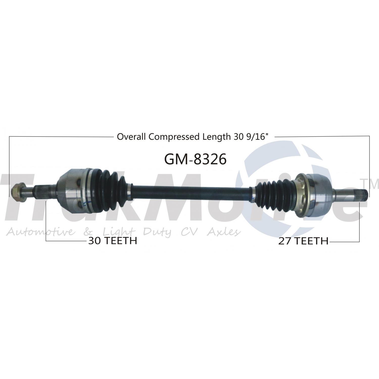 TrakMotive GM8326 - CV Axle Shaft TrakMotive GM8326 CV Axle Shaft product image 1 of 3