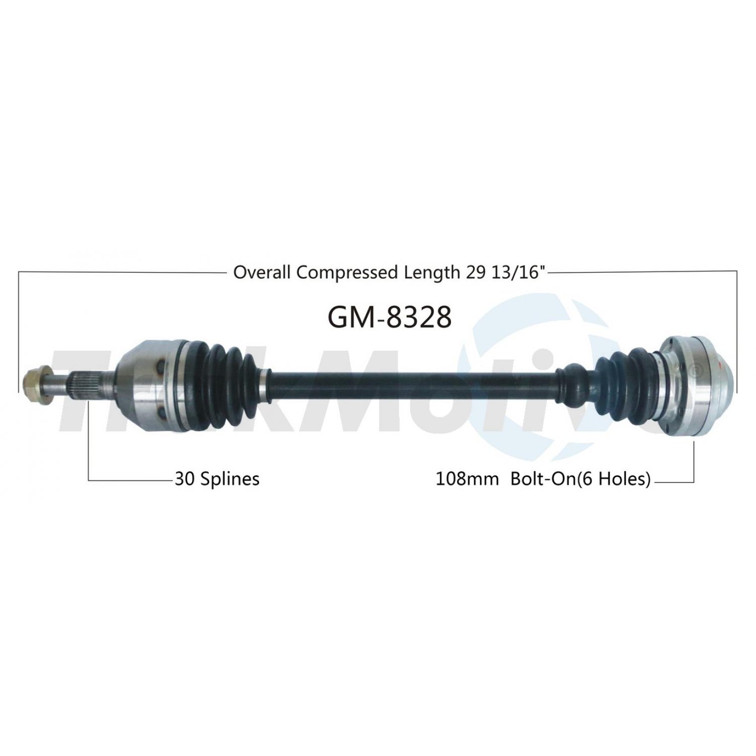 TrakMotive GM8328 - CV Axle Shaft TrakMotive GM8328 CV Axle Shaft product image 1 of 3