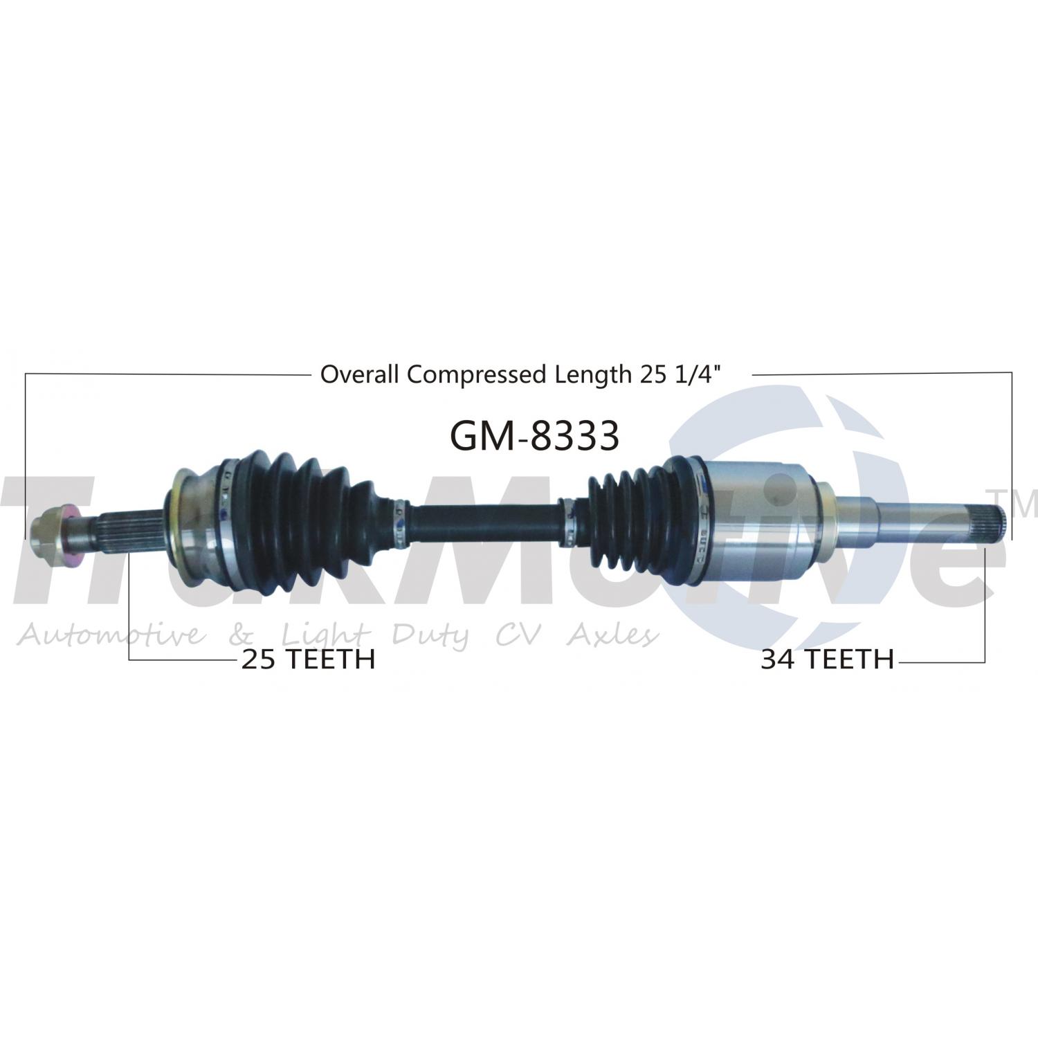 TrakMotive GM8333 CV Axle Shaft product image 1 of 3