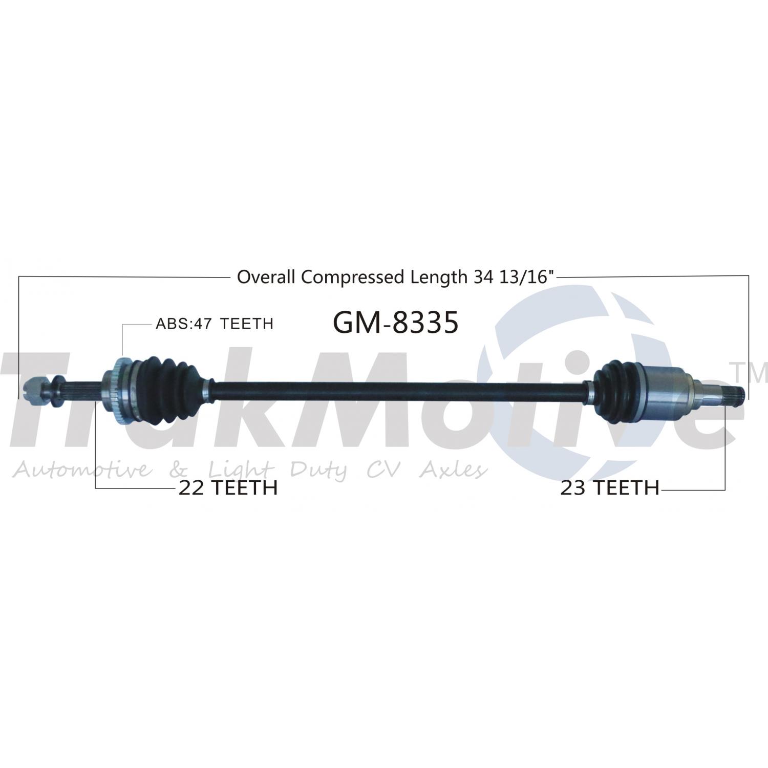 TrakMotive GM8335 - CV Axle Shaft TrakMotive GM8335 CV Axle Shaft product image 1 of 3