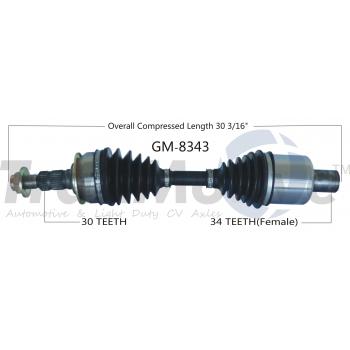 TrakMotive GM8343 CV Axle Shaft product image 1 of 3