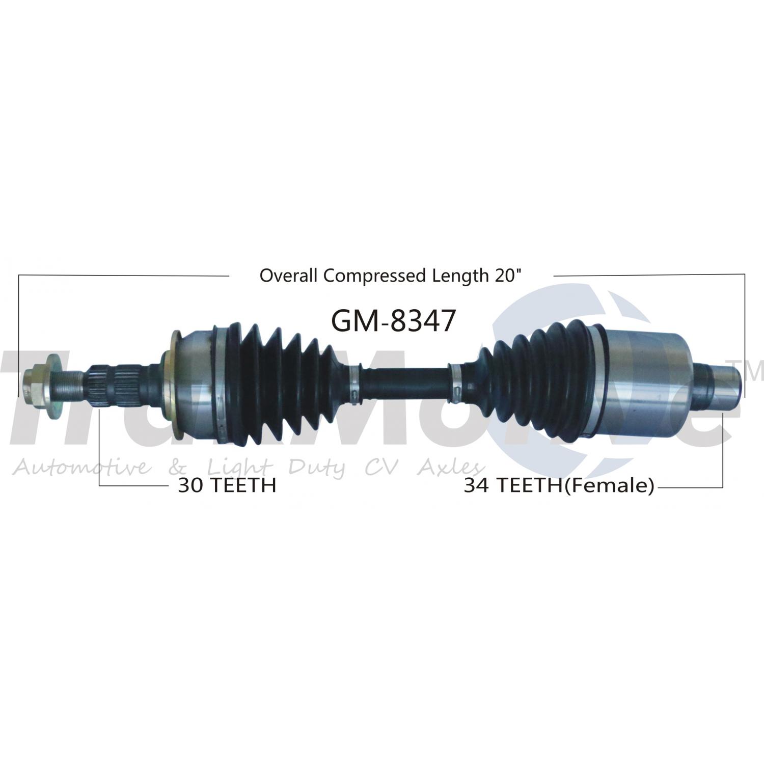 TrakMotive GM8347 - CV Axle Shaft TrakMotive GM8347 CV Axle Shaft product image 1 of 3