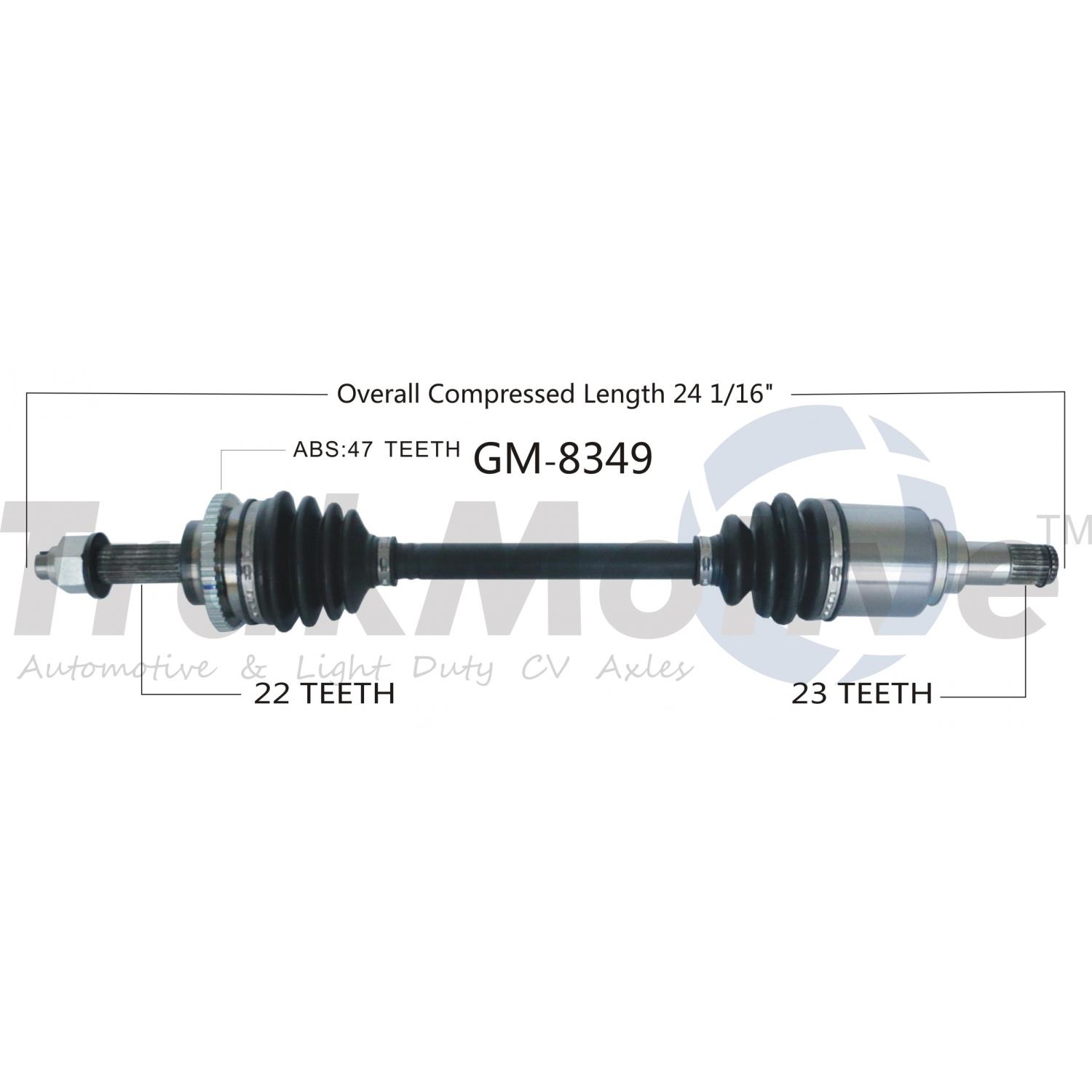 TrakMotive GM8349 - CV Axle Shaft TrakMotive GM8349 CV Axle Shaft product image 1 of 3
