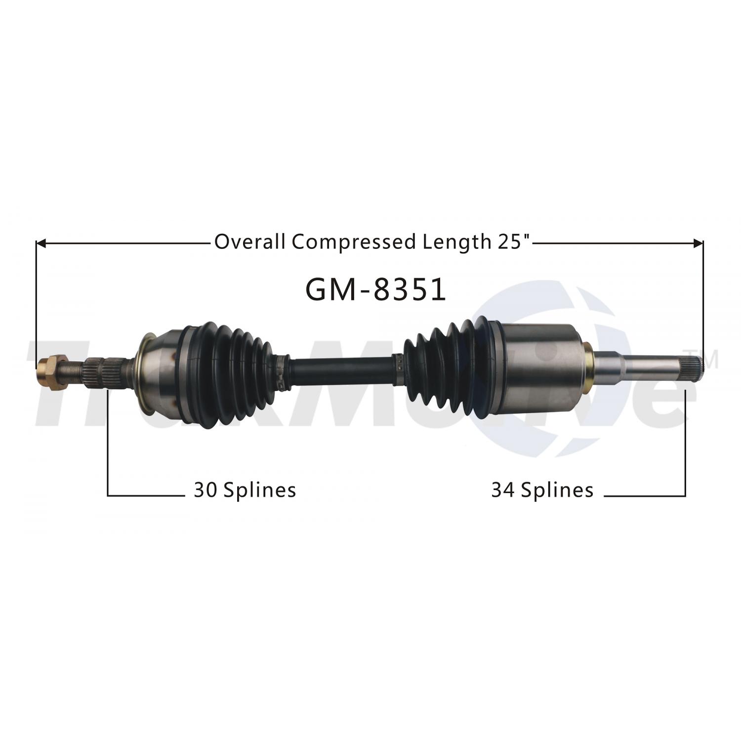 TrakMotive GM8351 - CV Axle Shaft TrakMotive GM8351 CV Axle Shaft product image 1 of 3