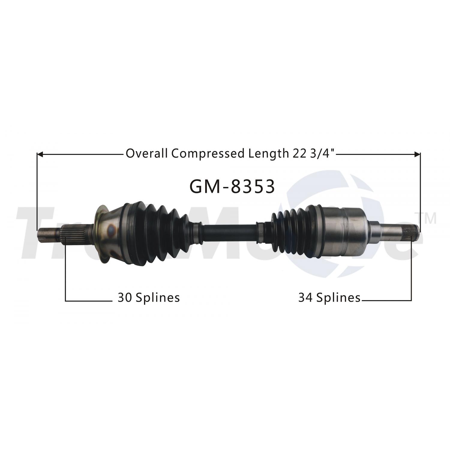 TrakMotive GM8353 - CV Axle Shaft TrakMotive GM8353 CV Axle Shaft product image 1 of 3