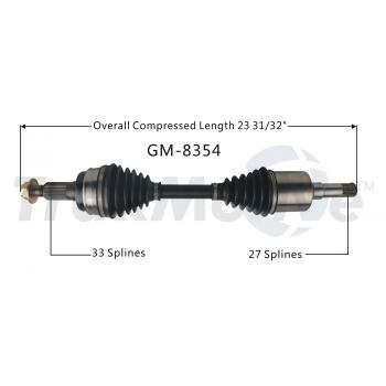 TrakMotive GM8354 CV Axle Shaft product image 1 of 3