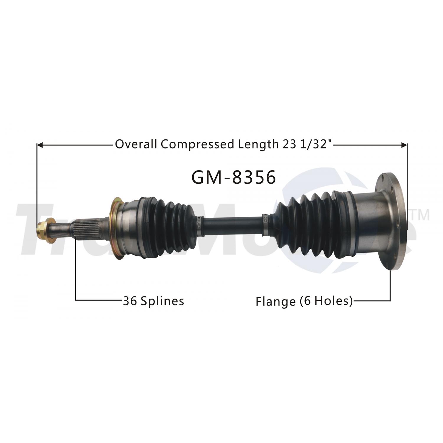 TrakMotive GM8356 - CV Axle Shaft TrakMotive GM8356 CV Axle Shaft product image 1 of 3