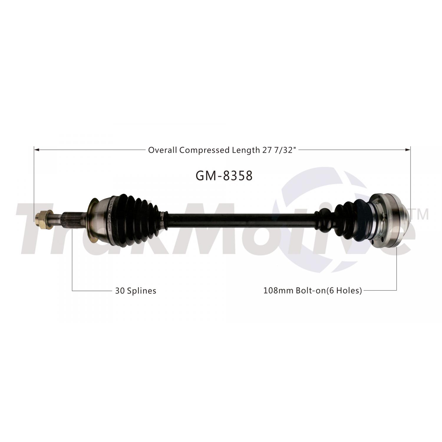 TrakMotive GM8358 - CV Axle Shaft TrakMotive GM8358 CV Axle Shaft product image 1 of 3