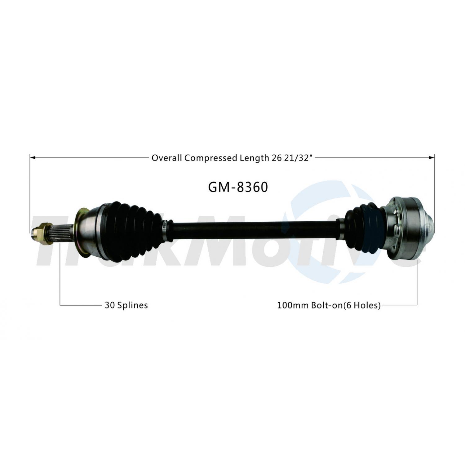 TrakMotive GM8360 - CV Axle Shaft TrakMotive GM8360 CV Axle Shaft product image 1 of 4