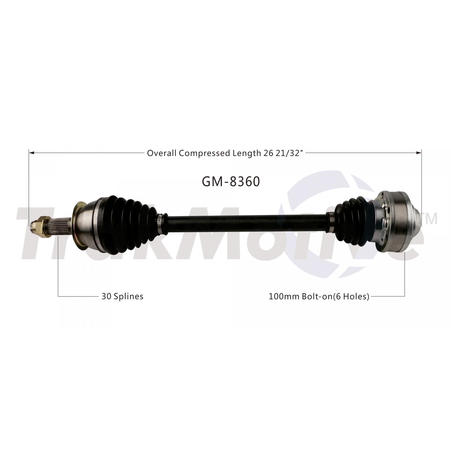 TrakMotive GM8360 - CV Axle Shaft TrakMotive GM8360 CV Axle Shaft product image 2 of 4