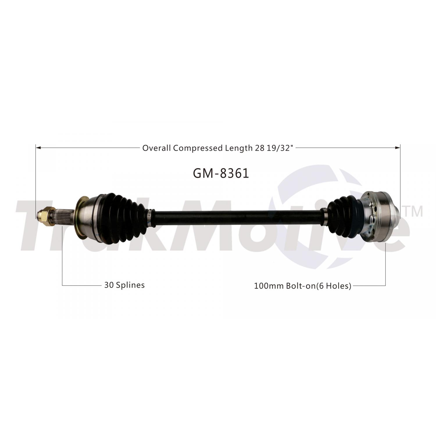 TrakMotive GM8361 - CV Axle Shaft TrakMotive GM8361 CV Axle Shaft product image 1 of 3