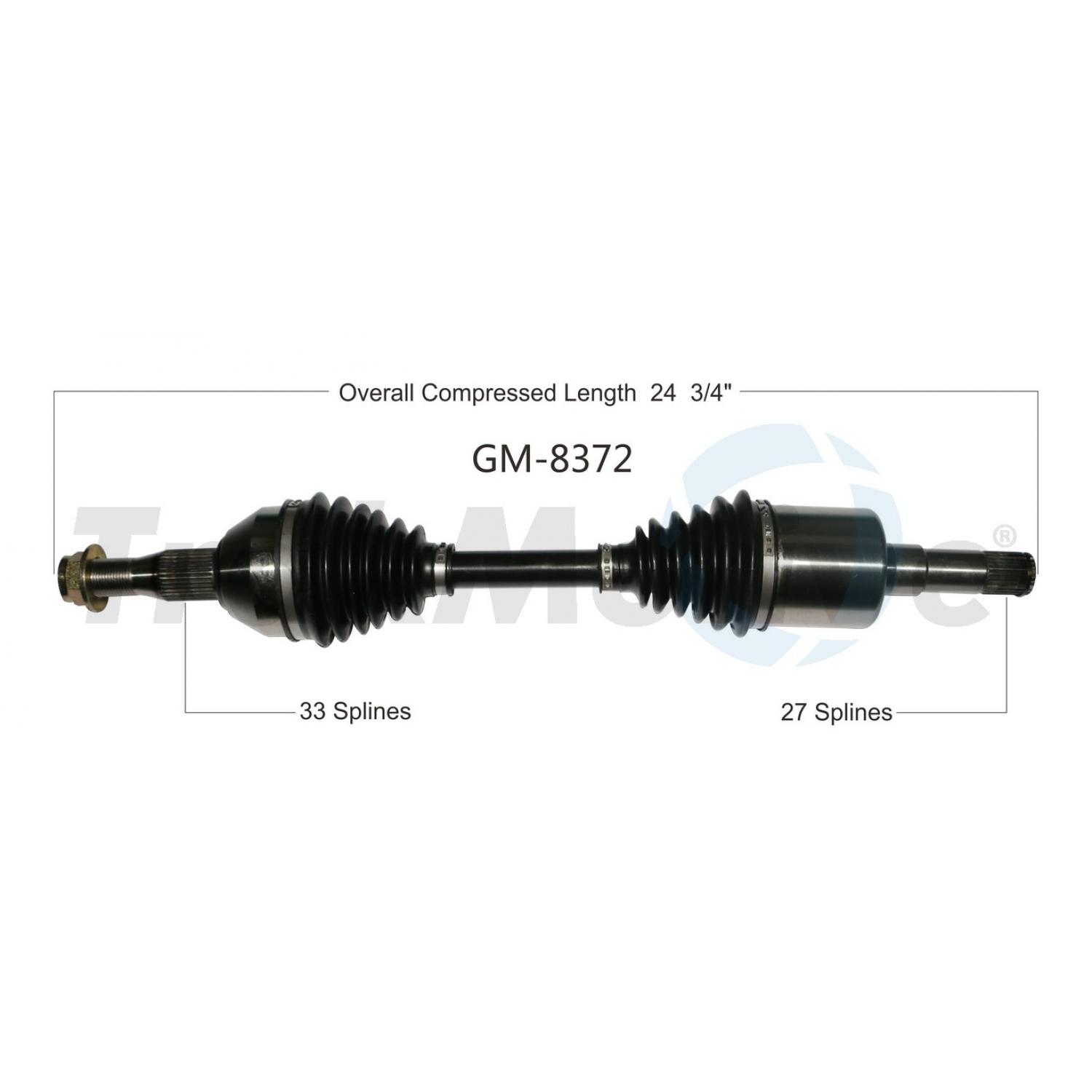TrakMotive GM8372 CV Axle Shaft product image 1 of 3