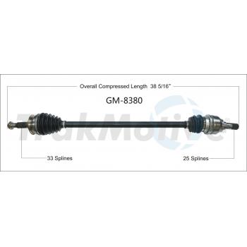 TrakMotive GM8380 CV Axle Shaft product image 1 of 3