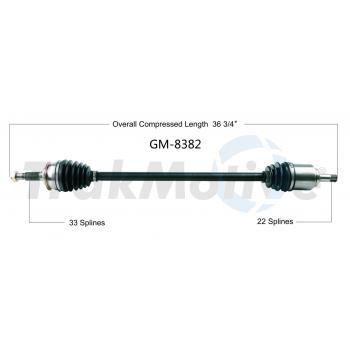 TrakMotive GM8382 CV Axle Shaft product image 1 of 3