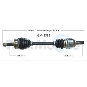 TrakMotive GM8383 - CV Axle Shaft TrakMotive GM8383 CV Axle Shaft product image 1 of 3