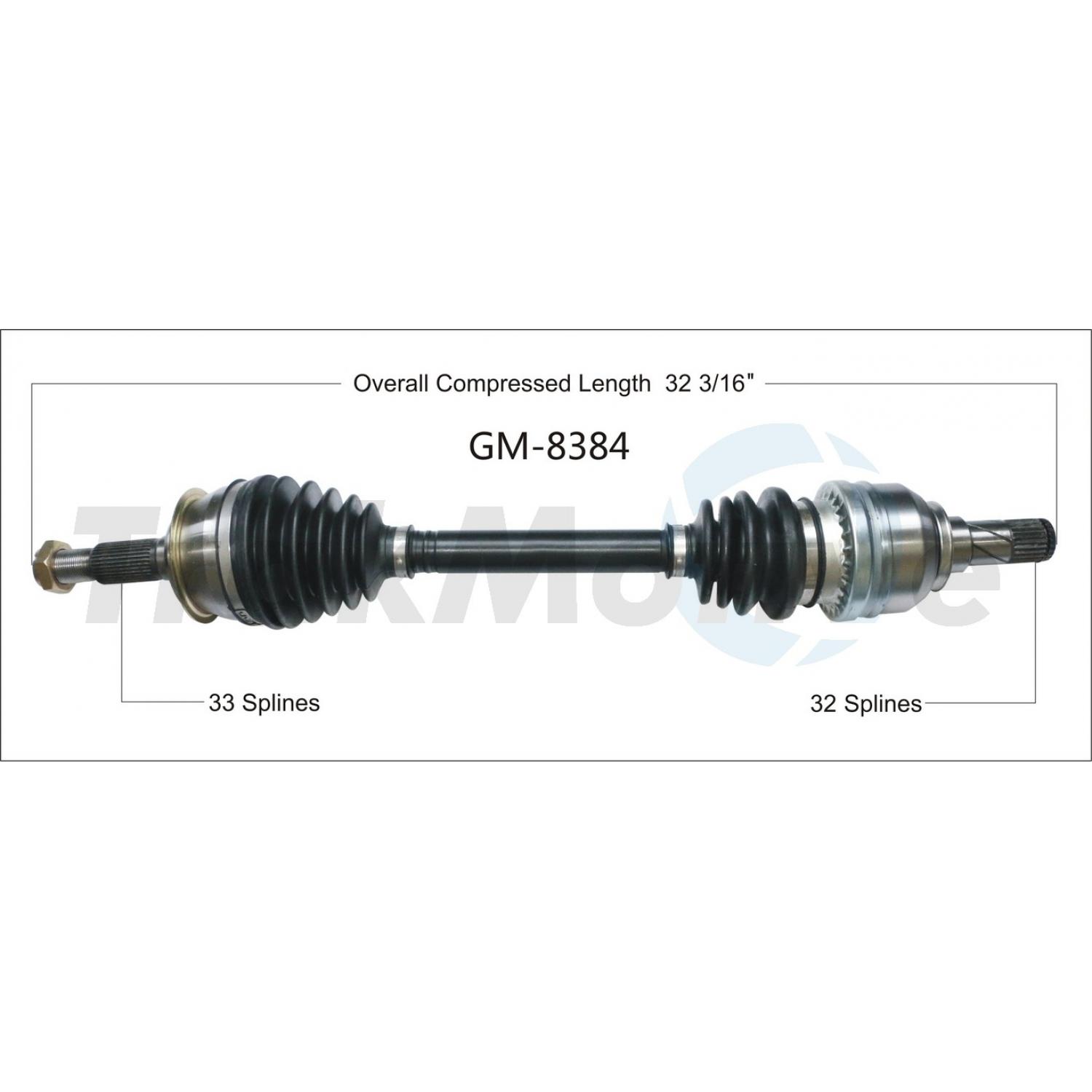 TrakMotive GM8384 - CV Axle Shaft TrakMotive GM8384 CV Axle Shaft product image 1 of 3