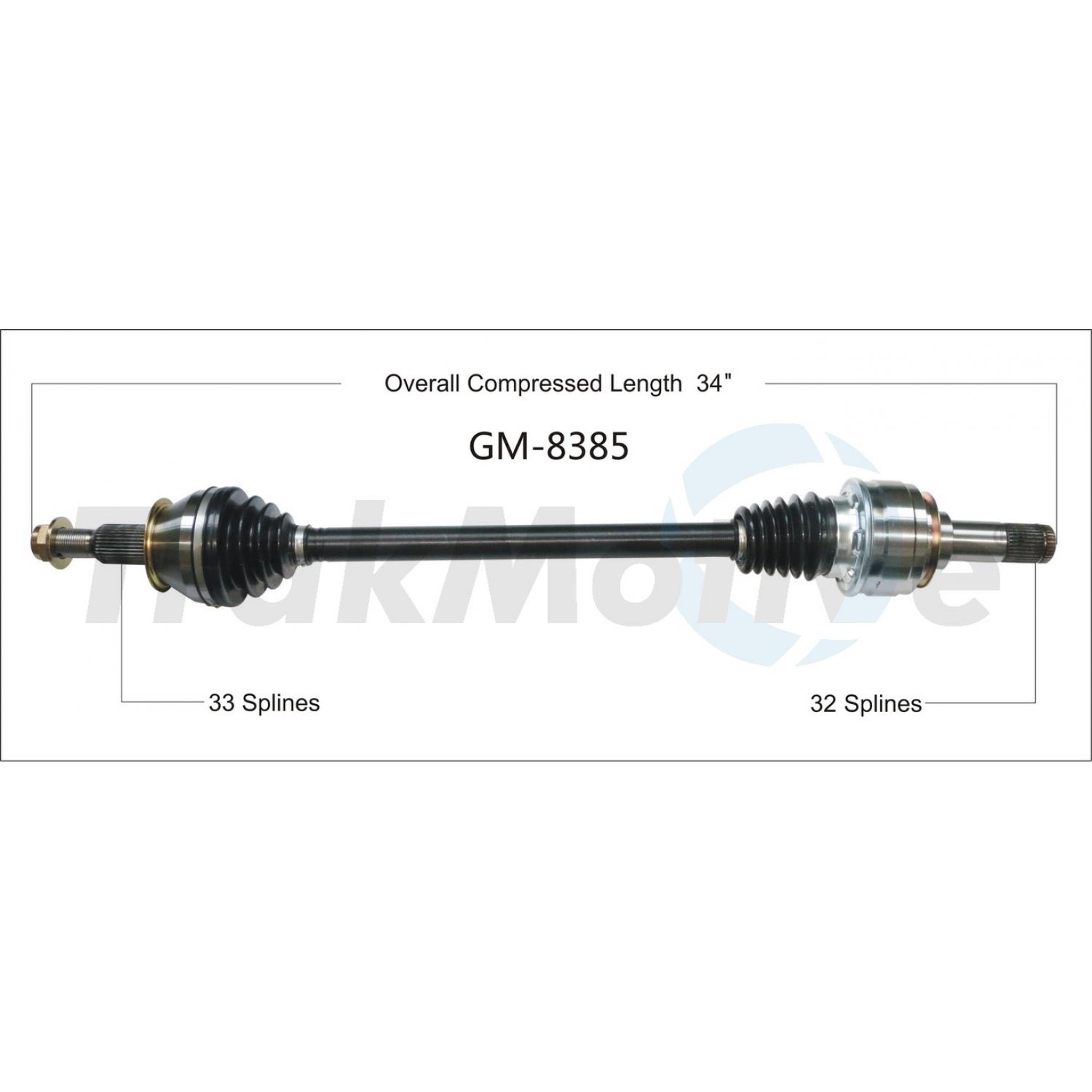 TrakMotive GM8385 - CV Axle Shaft TrakMotive GM8385 CV Axle Shaft product image 1 of 3