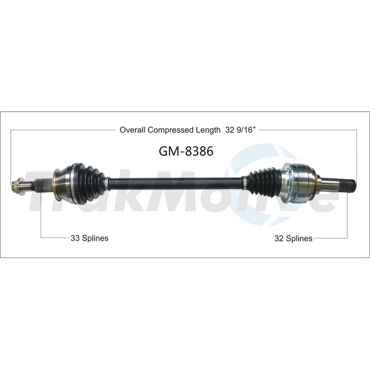 TrakMotive GM8386 - CV Axle Shaft TrakMotive GM8386 CV Axle Shaft product image 1 of 3