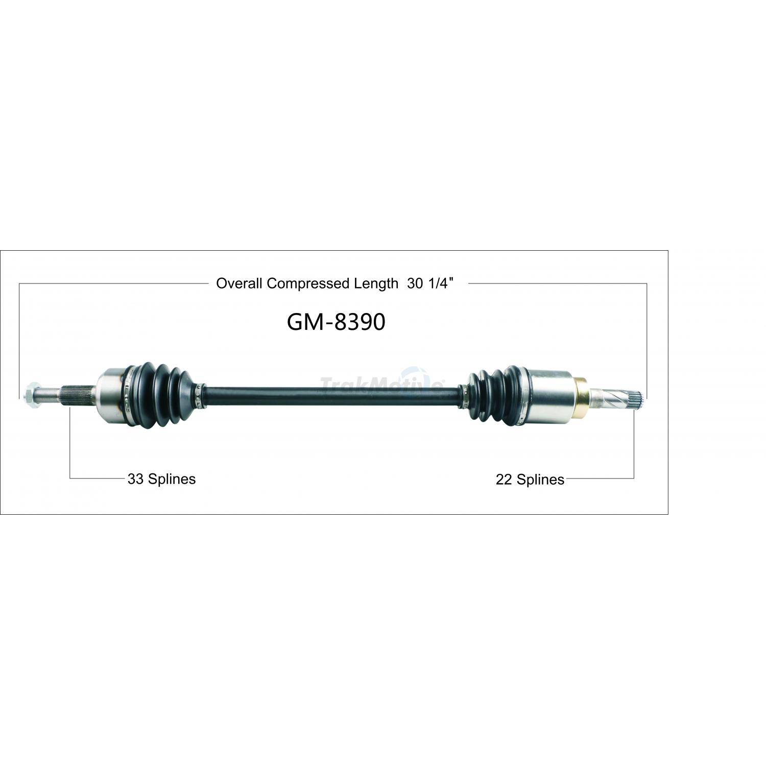TrakMotive GM8390 - CV Axle Shaft TrakMotive GM8390 CV Axle Shaft product image 1 of 3
