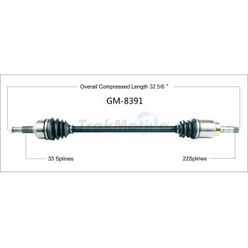 TrakMotive GM8391 CV Axle Shaft product image 1 of 3