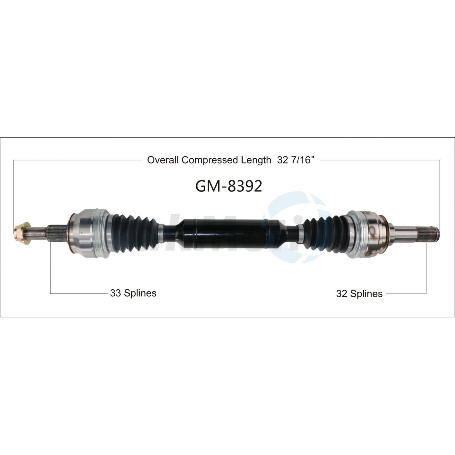 TrakMotive GM8392 - CV Axle Shaft TrakMotive GM8392 CV Axle Shaft product image 1 of 3