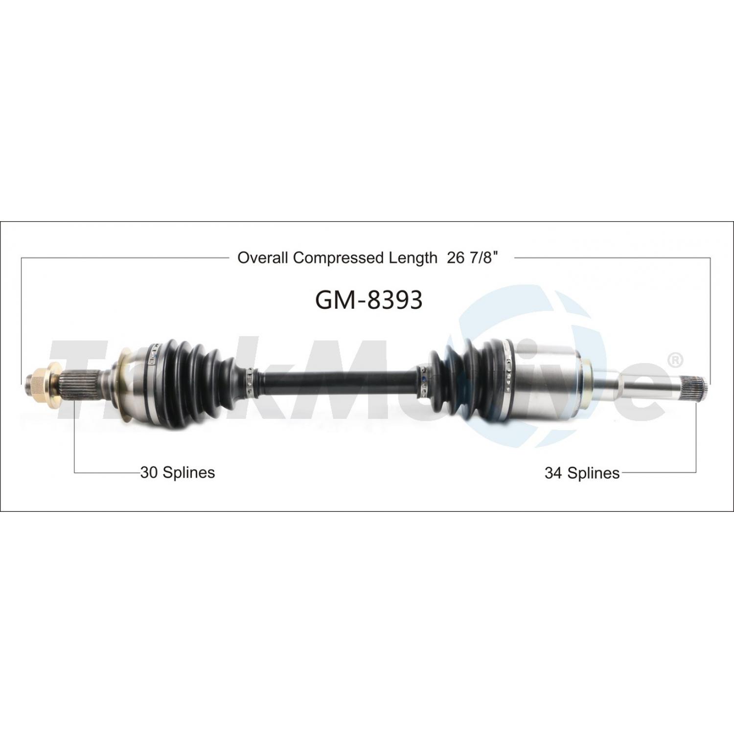 TrakMotive GM8393 - CV Axle Shaft TrakMotive GM8393 CV Axle Shaft product image 1 of 3
