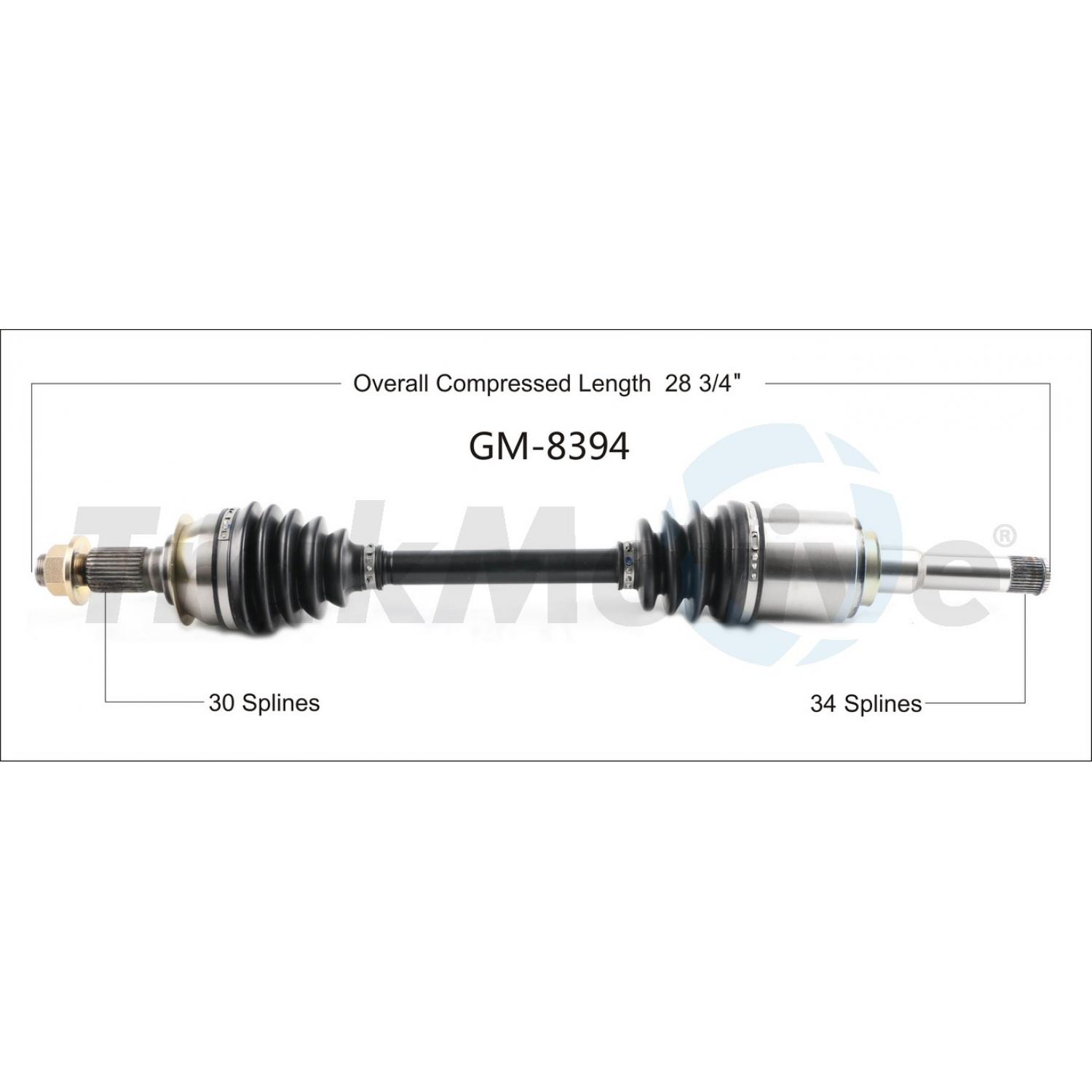 TrakMotive GM8394 - CV Axle Shaft TrakMotive GM8394 CV Axle Shaft product image 1 of 3