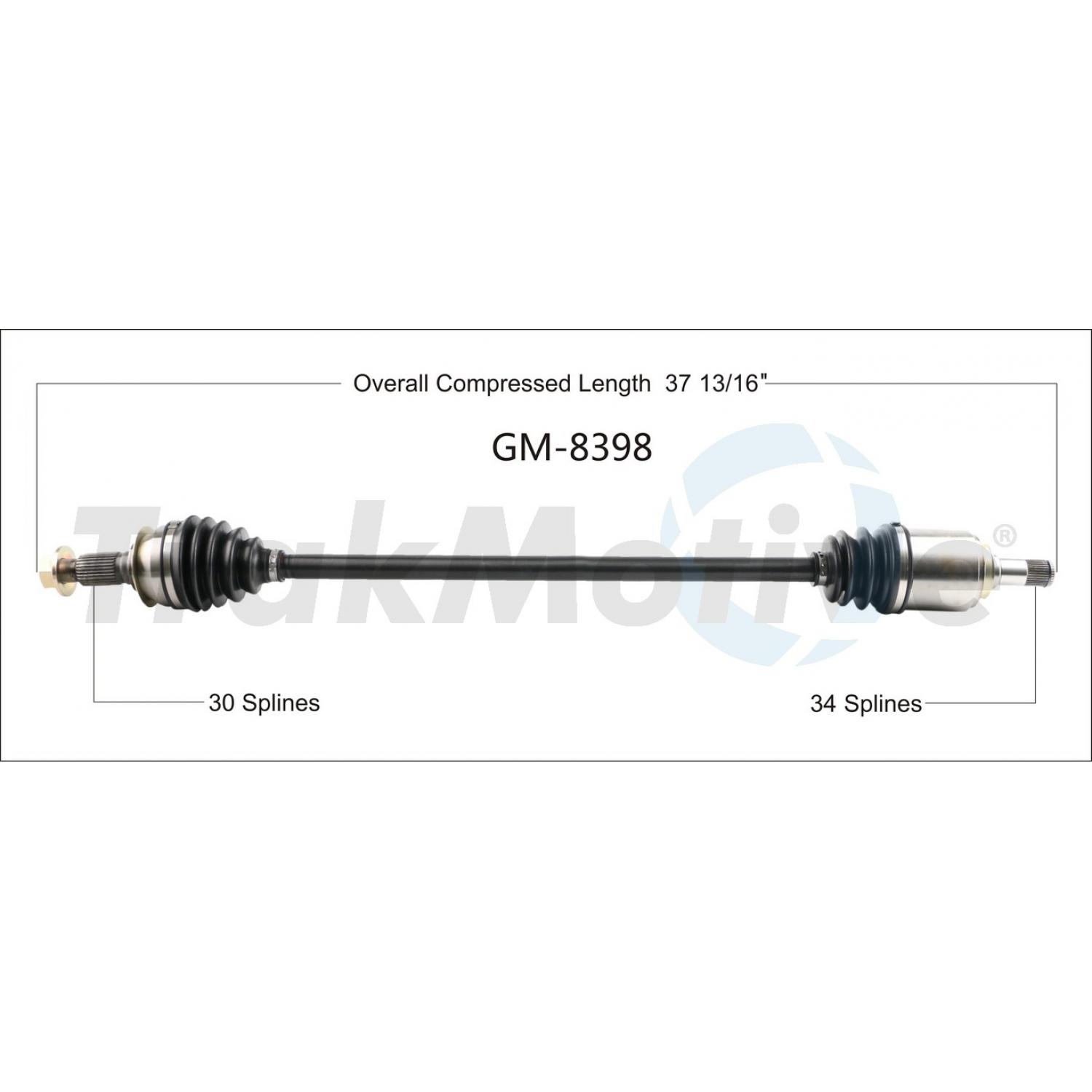 TrakMotive GM8398 - CV Axle Shaft TrakMotive GM8398 CV Axle Shaft product image 1 of 3