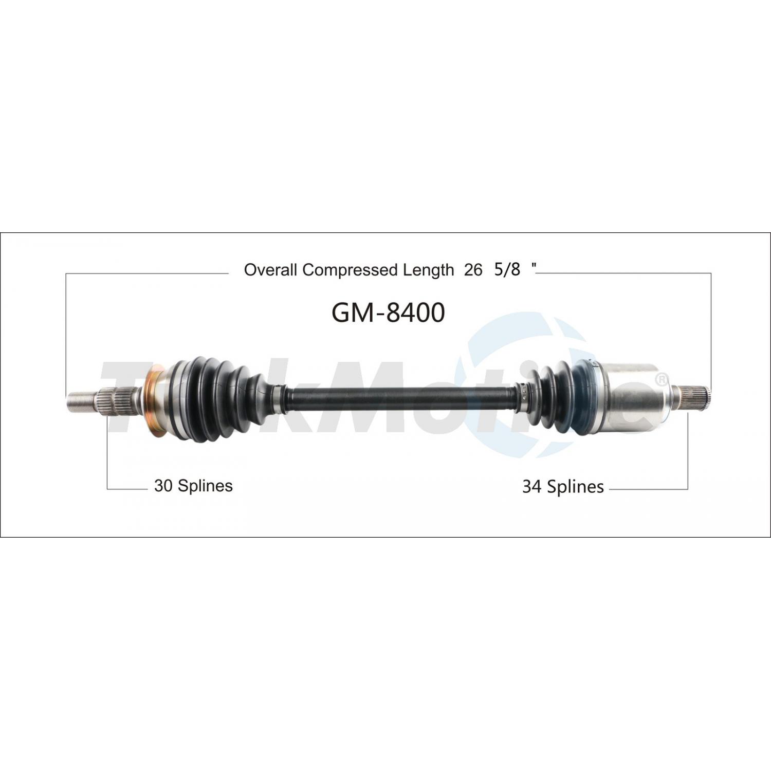 TrakMotive GM8400 CV Axle Shaft product image 1 of 3