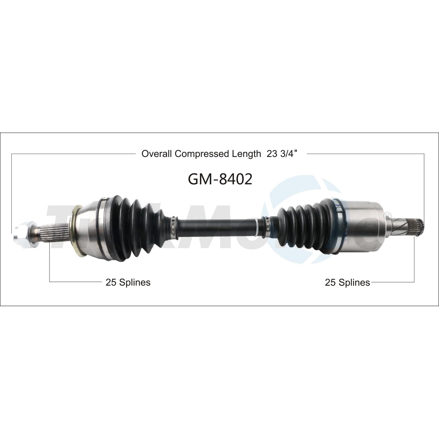 TrakMotive GM8402 - CV Axle Shaft TrakMotive GM8402 CV Axle Shaft product image 1 of 3