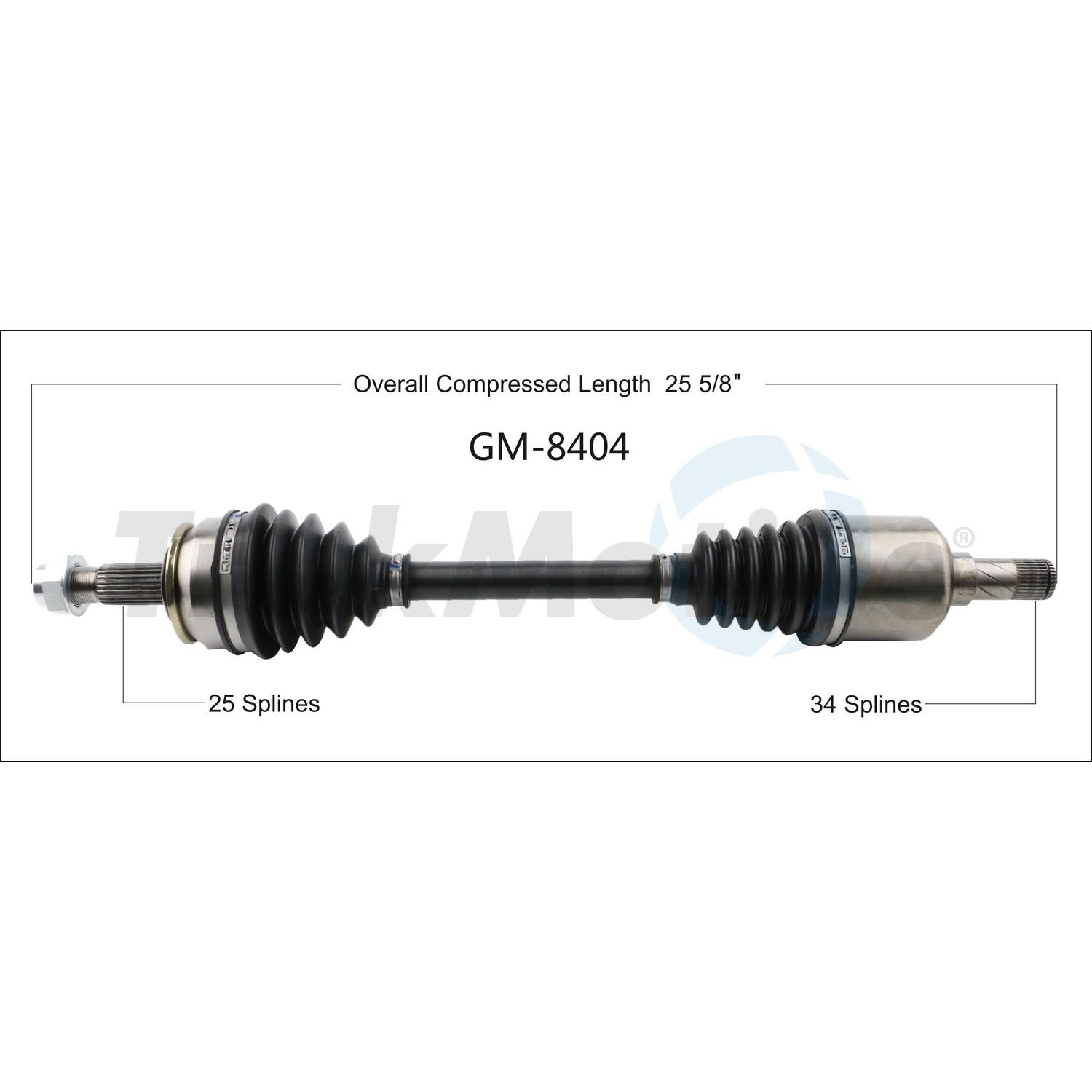 TrakMotive GM8404 - CV Axle Shaft TrakMotive GM8404 CV Axle Shaft product image 1 of 3