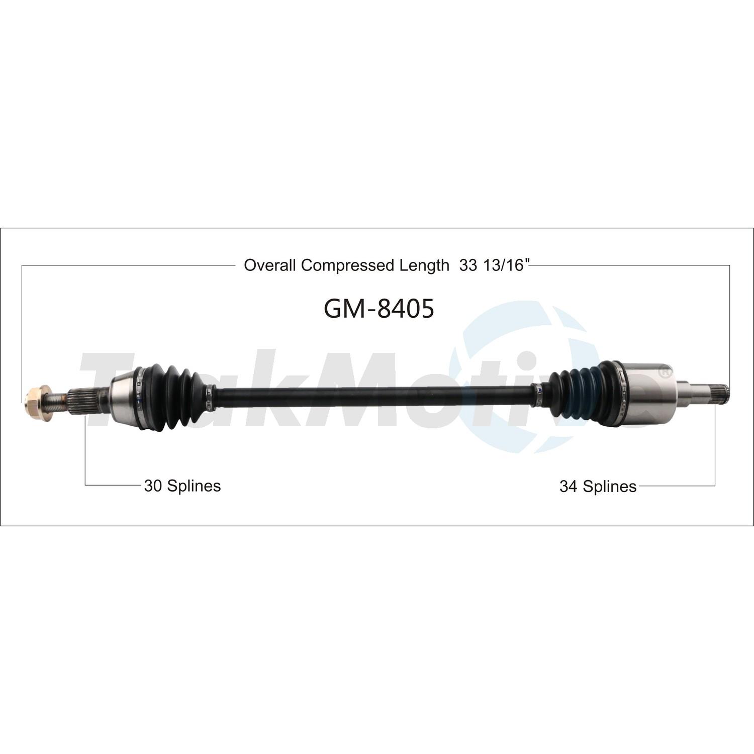 TrakMotive GM8405 - CV Axle Shaft TrakMotive GM8405 CV Axle Shaft product image 1 of 3