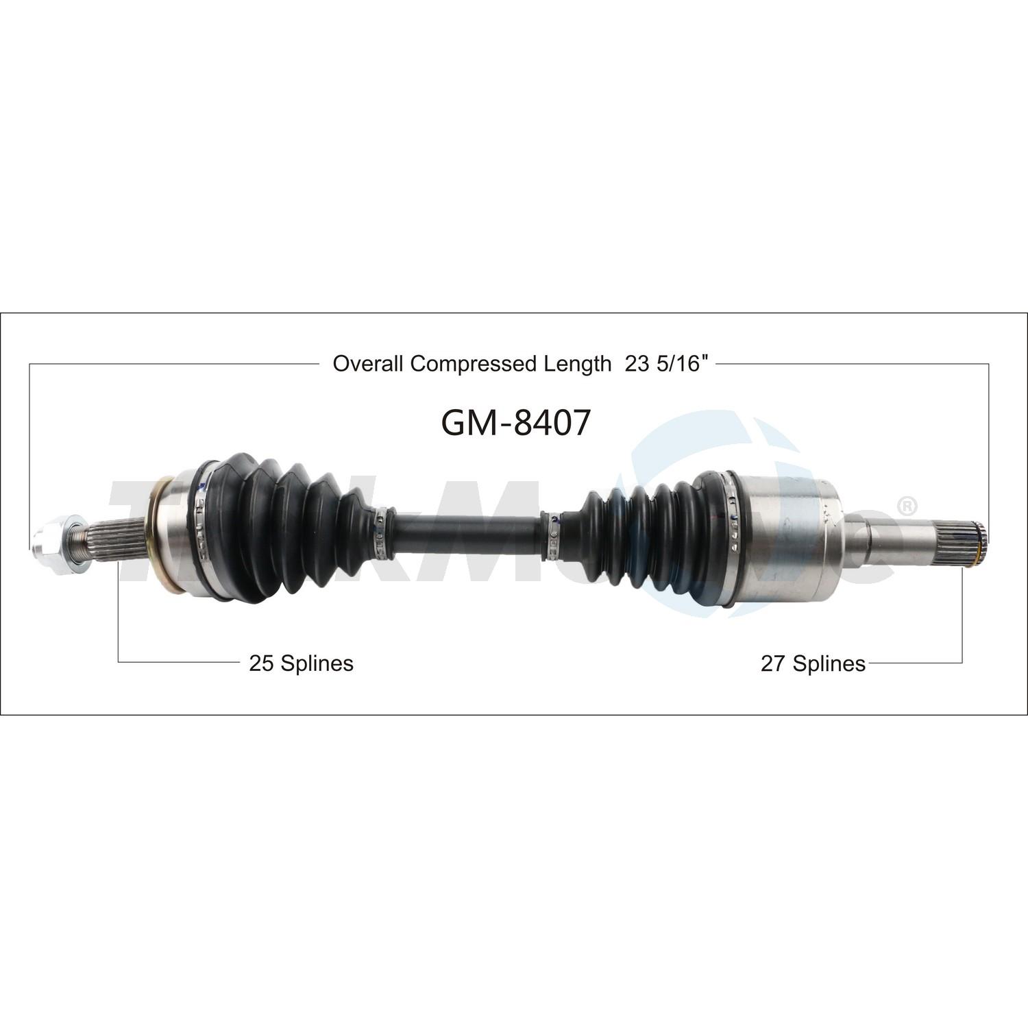 TrakMotive GM8407 - CV Axle Shaft TrakMotive GM8407 CV Axle Shaft product image 1 of 3