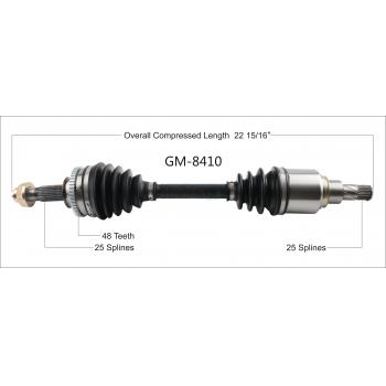 TrakMotive GM8410 CV Axle Shaft product image 1 of 3