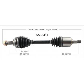 TrakMotive GM8411 - CV Axle Shaft TrakMotive GM8411 CV Axle Shaft product image 1 of 3