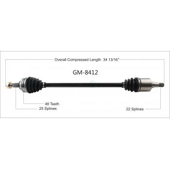 TrakMotive GM8412 CV Axle Shaft product image 1 of 3
