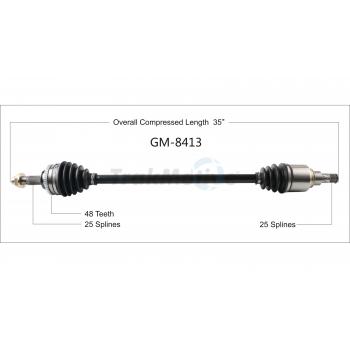 TrakMotive GM8413 CV Axle Shaft product image 1 of 3
