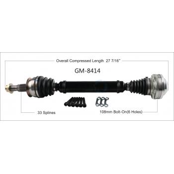 TrakMotive GM8414 CV Axle Shaft product image 1 of 3