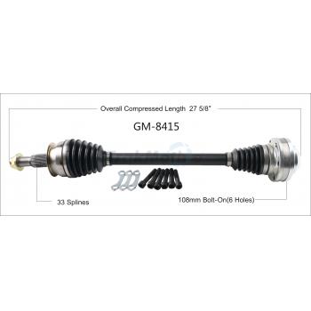TrakMotive GM8415 - CV Axle Shaft TrakMotive GM8415 CV Axle Shaft product image 1 of 3
