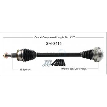 TrakMotive GM8416 - CV Axle Shaft TrakMotive GM8416 CV Axle Shaft product image 1 of 3