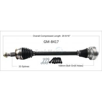 TrakMotive GM8417 CV Axle Shaft product image 1 of 3