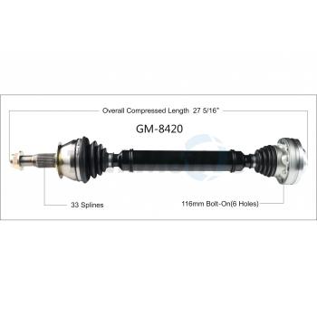 TrakMotive GM8420 - CV Axle Shaft TrakMotive GM8420 CV Axle Shaft product image 1 of 3
