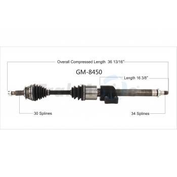 TrakMotive GM8450 CV Axle Shaft product image 1 of 3
