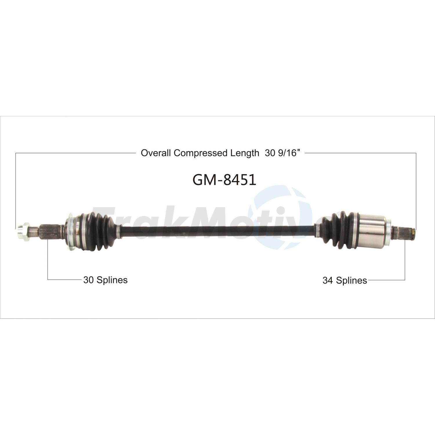 TrakMotive GM8451 - CV Axle Shaft TrakMotive GM8451 CV Axle Shaft product image 1 of 3